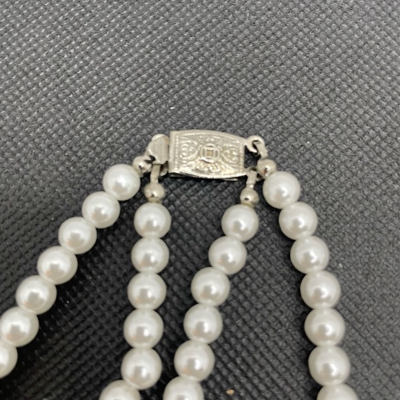 Double String Pearl Necklace and Earrings set - Picture 15 of 15